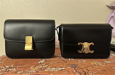 celine triomphe bag vs classic box|celine triomphe bag price.